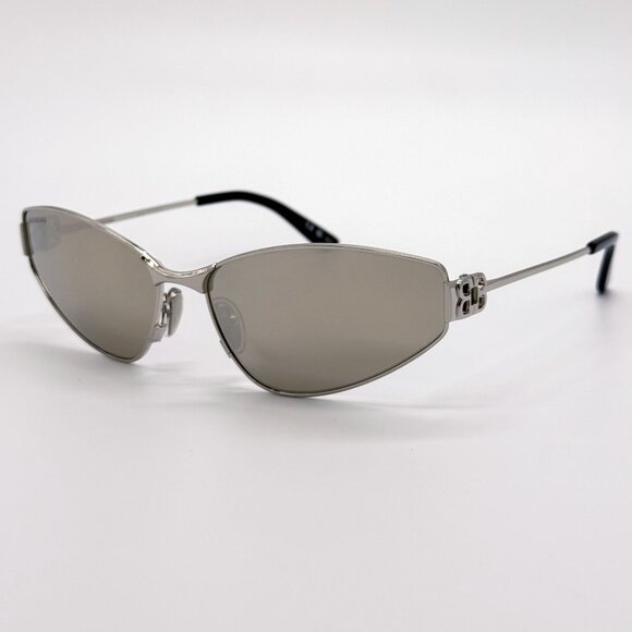 NEW BALENCIAGA SUNGLASSES BB0335S 006 SILVER UNISEX EYEWEAR main image 6